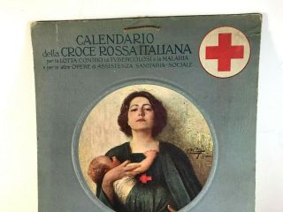 Volunteer Nurses Of The Italian Red Cross - Vintage Wwii Blank Calendar Board.