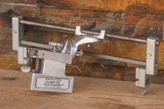 Vintage Sears Model 32 - 36508 Clamp - On File - N - Guide Tool For Sharpening Saws