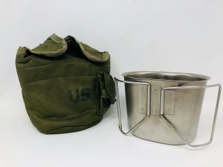 Vintage Us Military Us Cmi Canteen Cup And Cover Lc - 2