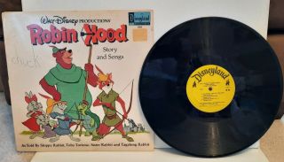 Vintage Walt Disney Story And Songs From Robin Hood 1973 Lp Vinyl Album Vgc