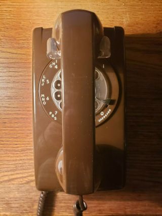 Brown Rotary Wall Telephone Vintage 1982 Model : Tsc - Slr Great