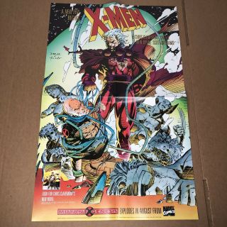 X - Men Mutant Genesis By Jim Lee Claremont Byrne Vintage Promo Poster Marvel 1991