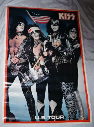 Kiss Destroyer Spirit Of 76 Us Tour 1976 Vintage Aucoin Poster