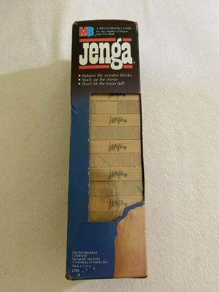 Vintage 1986 Jenga By Milton Bradley Games Wooden Blocks 4793 - Great