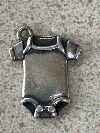 Sterling Silver.  925 Vintage Charm James Avery Tee Snap Shirt Baby 2.  8 G (21 - 3)