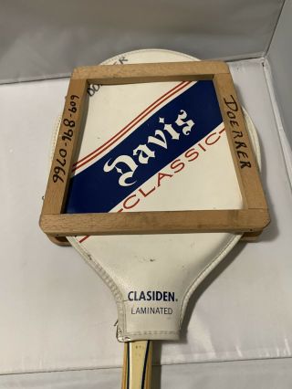 Vintage Tad Davis Classic Clasiden Wood Tennis Racquet Grip 4l,  Bonus