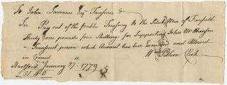 Benjamin N Tallmadge / Revolutionary War Autograph Pay Order Issued By William