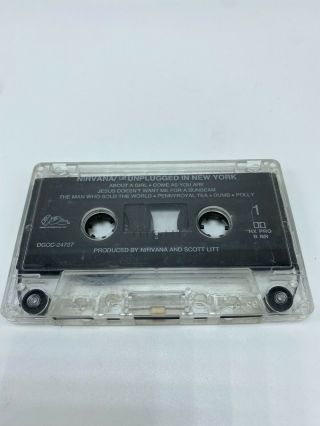 Vintage Nirvana - " Unplugged In York " Cassette Tape 1994 Geffen Records