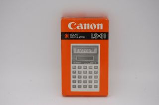 Vintage Canon Ls - 31 Solar Calculator W/case Box,  Instructions
