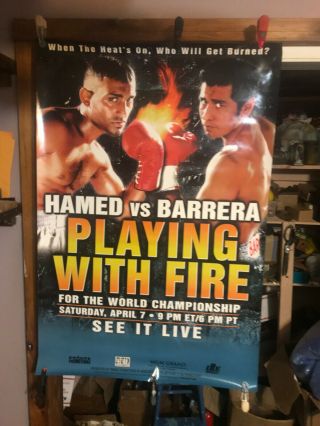 Marco Barrera Vs Hamed Fight Poster Vintage Boxing Fight Poster 27 X 40