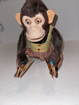 Vintage Ck Japan Clapping Monkey Cymbal Monkey Musical Jolly Chimp Not