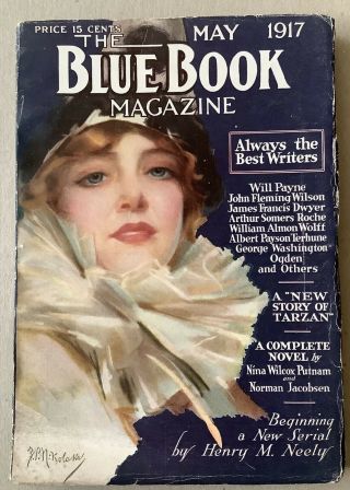 Blue Book May 1917,  Tarzan,  Edgar Rice Burroughs,  Zane Grey 2