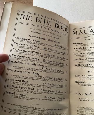 Blue Book May 1917,  Tarzan,  Edgar Rice Burroughs,  Zane Grey 6