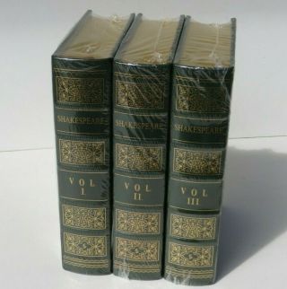 William Shakespeare 3 Volume Set Easton Press Leather Collector Edition