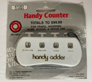 Hand - Held Handy Counter Adder Money Clicker Pocket $99.  99 Vintage Nos