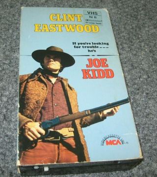 Vintage Mca Joe Kidd Vhs Video Tape Clint Eastwood 1986 Western Videocassette