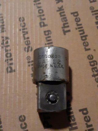 Vintage Snap On La12 1/2 Inch Drive To 3/4 Inch Drive Adapter Made In Usa