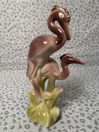 Vintage Mcm California Ceramic Birds Cranes/herons/egrets Maddux? Great Gift