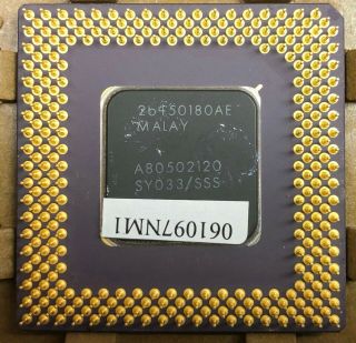 Intel Pentium 120 MHz Processor A80502120 SY033 Vintage 2