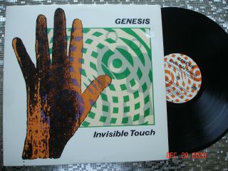Genesis ‎– " Invisible Touch " Vintage Embossed Cover Lp Atlantic ‎ 81641 - 1 - E
