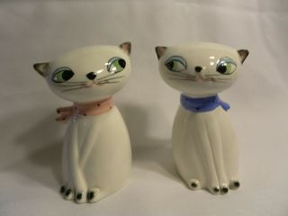 Vintage Holt Howard Cat Salt & Pepper Shakers Cozy Kitten Excell Cond.  Look