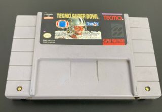 Tecmo Bowl (nintendo Snes) Vintage 1991 Game Cartridge - Cleaned &