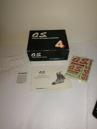 Vintage O.  S.  Fs - 120 R/c Engine Empty Box Only W/paperwork - Decals - Wrenches