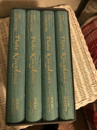 Three Kingdoms Folio Society,  Four Volume Set With Slip Case.  Like Cond