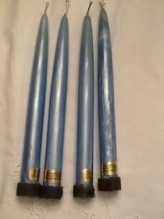 Retro Opalescent Set Of Four 8 " Acrylic Lucite Taper Candles