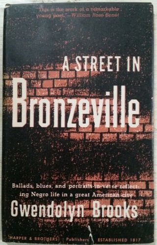 1945 A Street In Bronzeville Signed Gwendolyn Brooks First Edition Her First