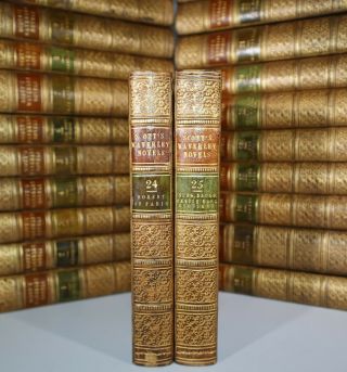 1841 - 46 The Waverley Novels Sir Walter Scott 24 Vols Incomplete Lacking Vol 13