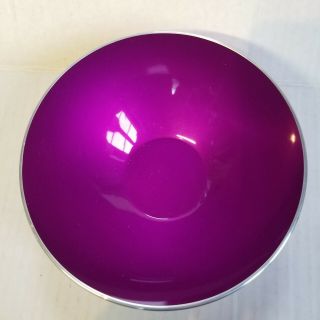 EMALOX of Norway Purple Enamel Bowl,  Silver Trim - 5.  75in Wide,  2in Tall 2