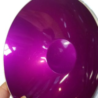 EMALOX of Norway Purple Enamel Bowl,  Silver Trim - 5.  75in Wide,  2in Tall 3