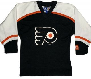Vtg 90s Starter Philadelphia Flyers Nhl Hockey Jersey Kids Medium