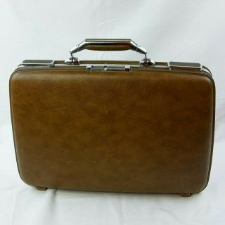 Vintage Escort American Tourister Briefcase Hard Shell Brown 4s1
