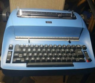 Vintage Blue Ibm Selectric Electric Typewriter.  Blue.