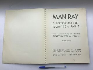 Man Ray Photographs 1920 1934 First edition SECOND issue Paris 2