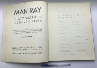 Man Ray Photographs 1920 1934 First edition SECOND issue Paris 3