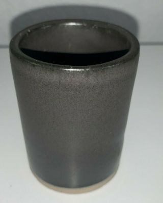A Vintage Martz Marshall Studios Black Natural Small Art Pottery Cup Mid Century
