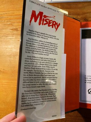 Misery - SIGNED by Stephen King (1987 Hardcover) - 1st/1st - FINE w/ Slipcase 4
