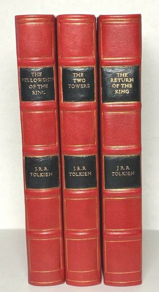 J.  R.  R.  Tolkien: The Lord Of The Rings.  First Editions,  London,  1954/55.  Leather.