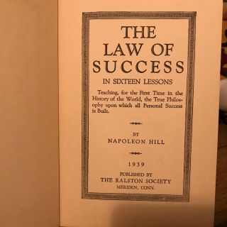 The Law of Success,  Napoleon Hill,  1939 Edition,  Complete 8 Volume Set 4