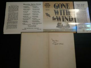 Signed Gone With The Wind May 1936 W/ Dj 1st Printing First Edition Autograph