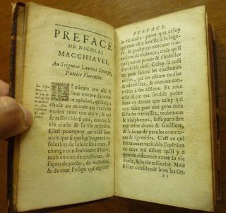 1664 Niccolo MACHIAVELLI French translation LE PRINCE,  L ' ART de la GUERRE 5