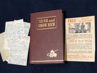 THINK AND GROW RICH NAPOLEON HILL 1ST EDITION 1ST PRINTING SIGNED BOOKPLATE 2