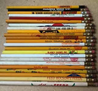 23 Vintage Farm Pencils - Feed,  Seed,  Farm,  Agriculture Companies