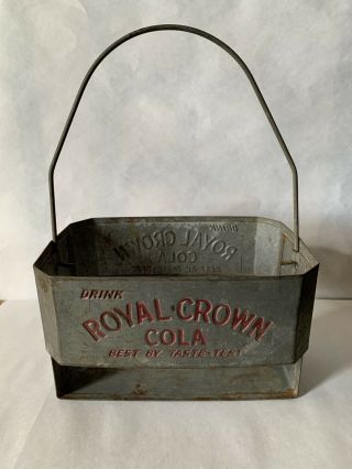 Vintage Royal Crown/rc Cola Metal 6 - Pack Soda Carrier