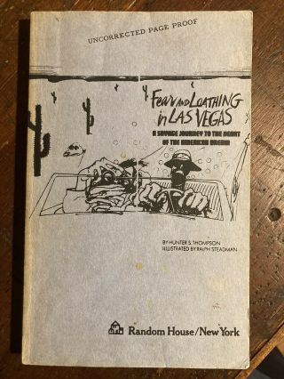 Hunter S Thompson Fear And Loathing In Las Vegas Advance Proof