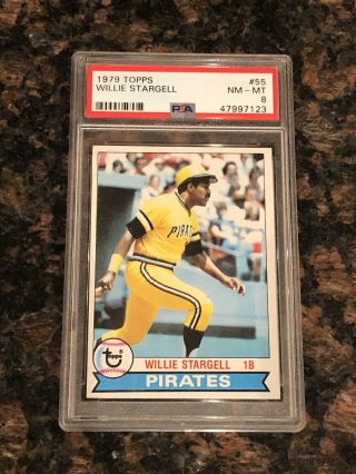 1979 Topps Willie Stargell Pittsburgh Pirates 55 Baseball Card Psa 8
