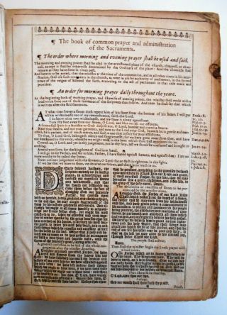 1639 HOLY BIBLE Old Testaments Apocrypha Common Prayer Book of Psalms 3